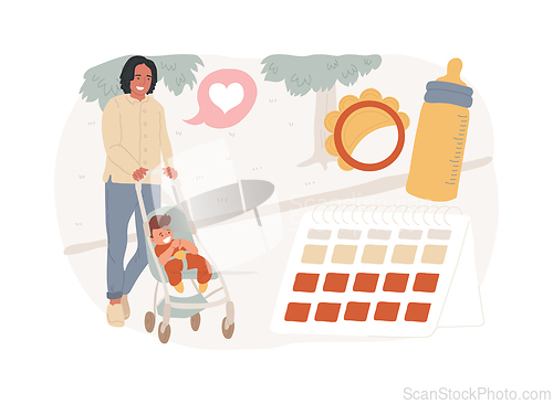 Image of Paternity leave isolated concept vector illustration.