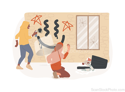 Image of Vandalism isolated concept vector illustration.