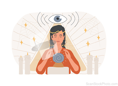 Image of Clairvoyance ability isolated concept vector illustration.