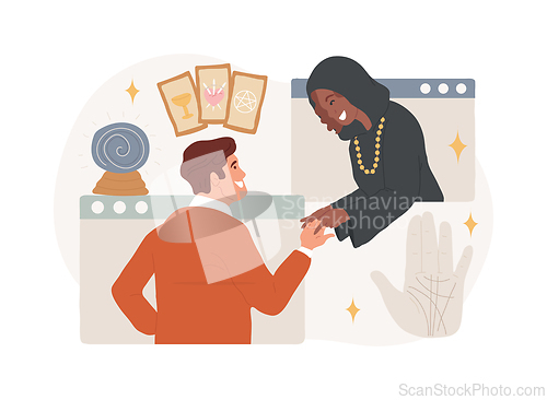 Image of Fortune telling isolated concept vector illustration.