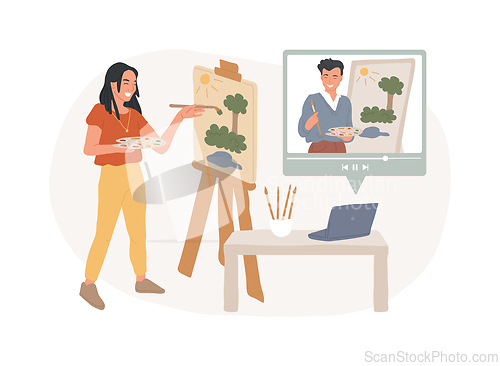 Image of Painting isolated concept vector illustration.