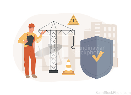 Image of Workplace safety isolated concept vector illustration.