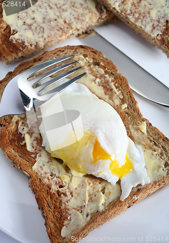 Image of Poached egg on toast