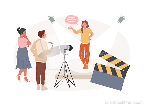 Image of Role audition isolated concept vector illustration.