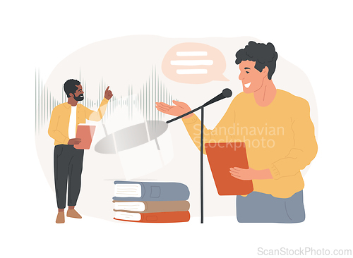 Image of Voice and speech training isolated concept vector illustration.
