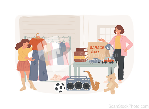 Image of Garage sale isolated concept vector illustration.