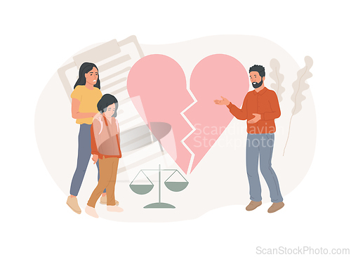 Image of Separated person isolated concept vector illustration.