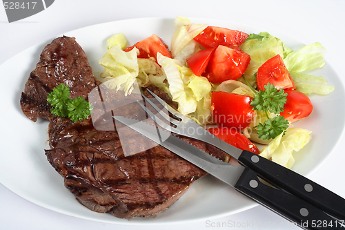 Image of Steak and salad