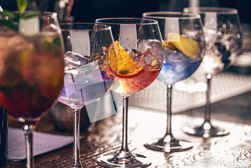 Image of Artisanal craft cocktails in elegant stemware