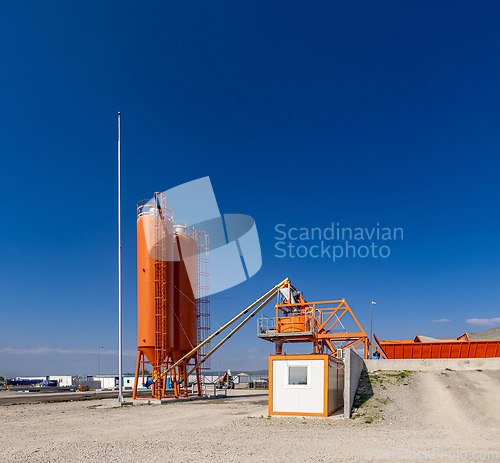 Image of Cement factory with silos