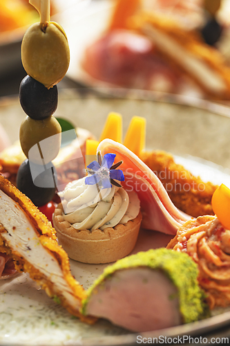 Image of Close-up of an elegant appetizer plate