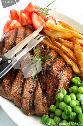 Image of Grilled steak dinner