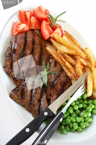 Image of Grilled steak dinner