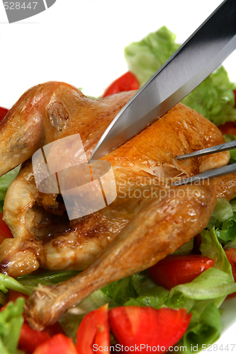 Image of Carving a roast chicken
