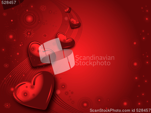 Image of Red valentines card
