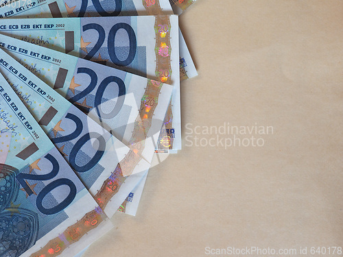 Image of Euro (EUR) notes, European Union (EU) with copy space