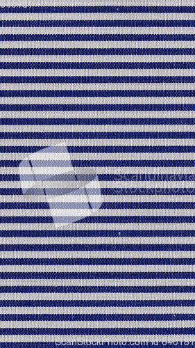 Image of Blue striped fabric texture background - vertical