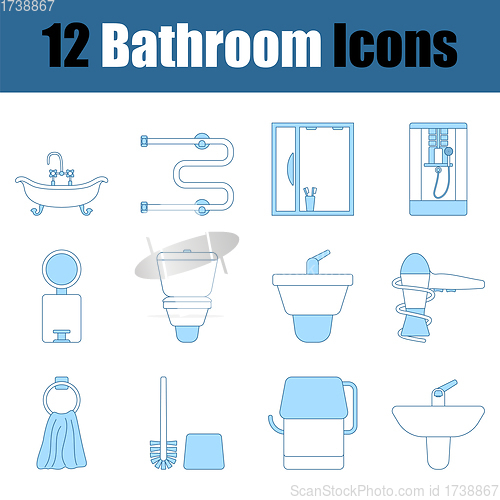 Image of Bathroom Icon Set