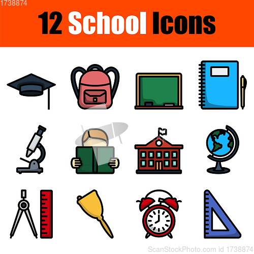 Image of School Icon Set