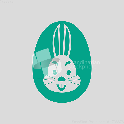 Image of Easter Egg With Rabbit Icon