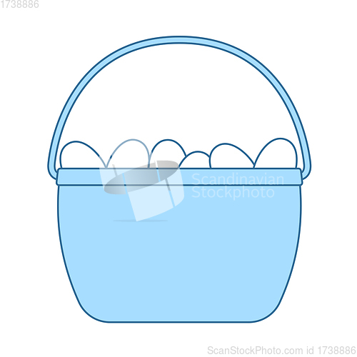 Image of Easter Basket With Eggs Icon