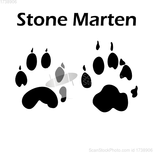 Image of Stone Marten Footprint