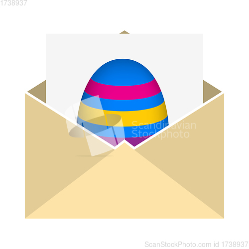 Image of Envelop With Easter Egg Icon