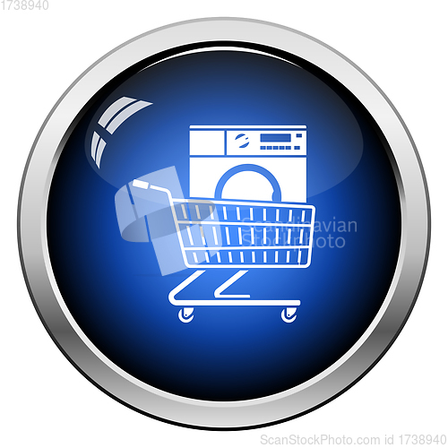 Image of Shopping Cart With Washing Machine Icon