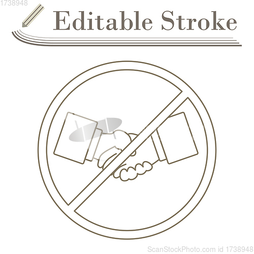 Image of No Hand Shake Icon