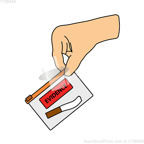 Image of Hand Holding Evidence Pocket Icon