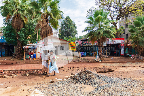 Image of Ordinary Ethiopian woman on the street of Fenote Selam, Ethiopia