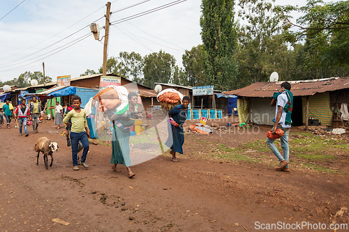 Image of Ordinary Ethiopian woman on the street of Mankusa, Ethiopia