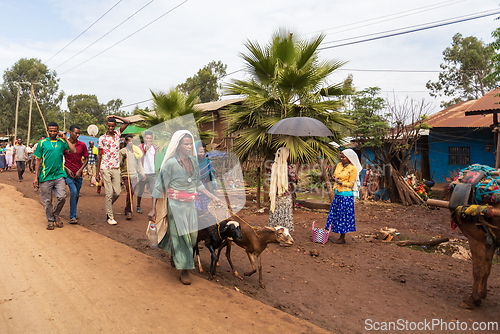 Image of Ordinary Ethiopian woman on the street of Mankusa, Ethiopia