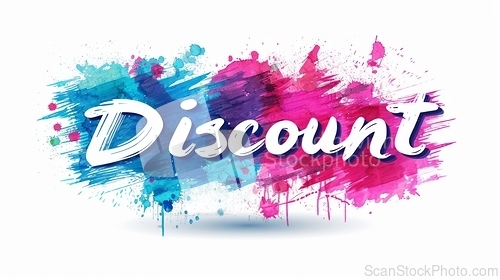 Image of The word Discount created in Brush Calligraphy.