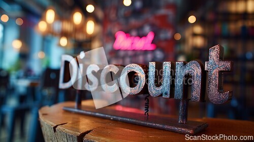 Image of Dawn Discount concept creative horizontal art poster.