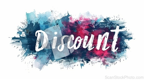 Image of The word Discount created in Digital Painting.