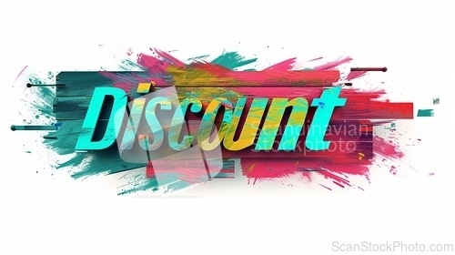 Image of The word Discount created in Display Typography.