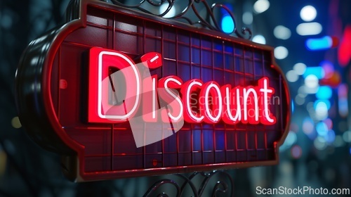 Image of Front Lighting Discount concept creative horizontal art poster.