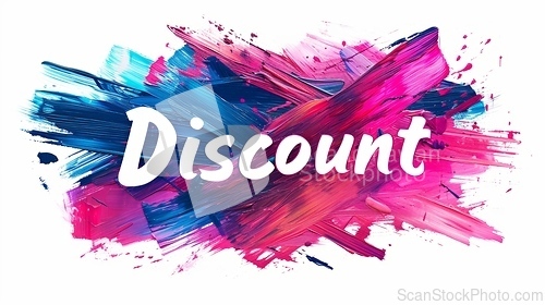 Image of The word Discount created in Impressionism.