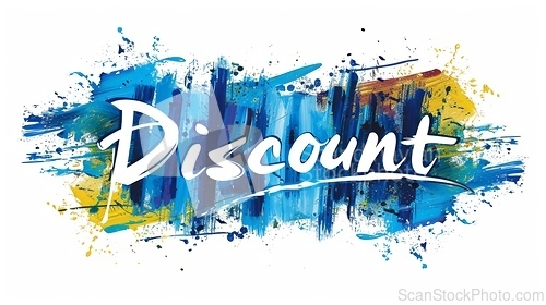 Image of The word Discount created in Italic Calligraphy.