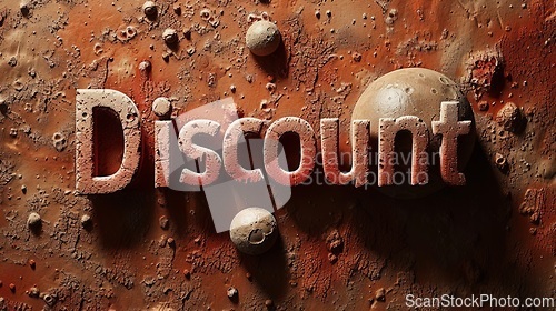 Image of Mars Discount concept creative horizontal art poster.