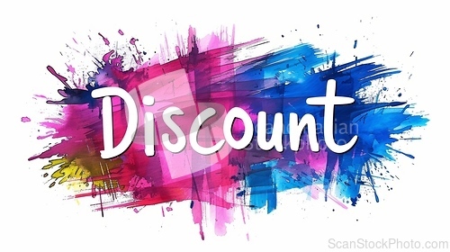 Image of The word Discount created in Minimalist Drawing.