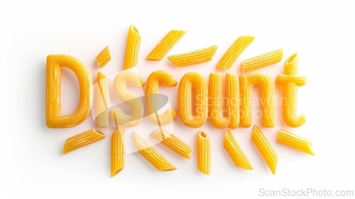 Image of The word Discount created in Penne Typography.