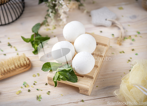 Image of White bath bombs