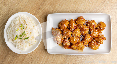 Image of Savory plate of sesame chicken