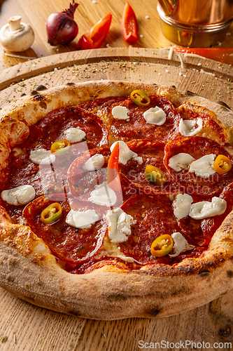 Image of Spicy pepperoni pizza