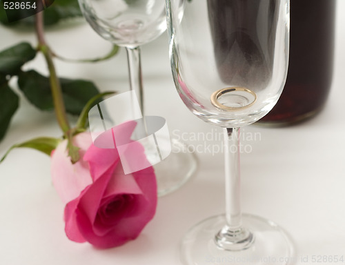 Image of Ring In Wine Glass