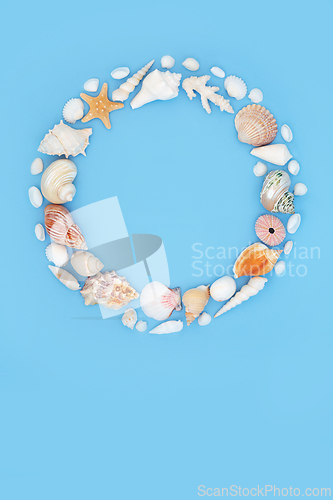 Image of Seashell Abstract Summer Wreath