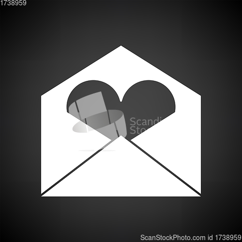 Image of Valentine Envelop With Heart Icon