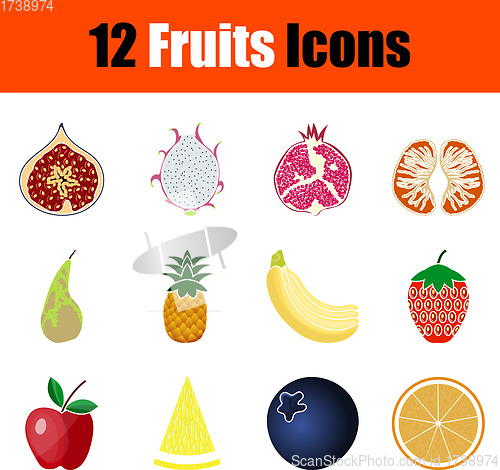 Image of Fruits Icon Set